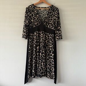 Y2K Vintage En Focus Babydoll 3/4 Sleeve Dress Size 10 Art To Wear Party Wedding